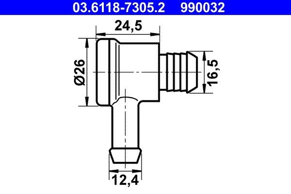 ATE 24.7718-7301.2 Ventil Unterdruckleitung